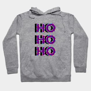 Ho, Ho, Ho Christmas Lights Word Art Hoodie